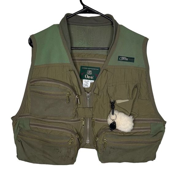 Vintage Orvis Fly Fishing Multiple Pockets Vest Made In USA Medium - Picture 1 of 4